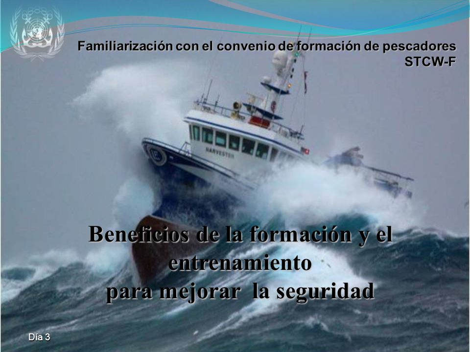 Familiarización con el convenio de formación de pescadores STCW-F