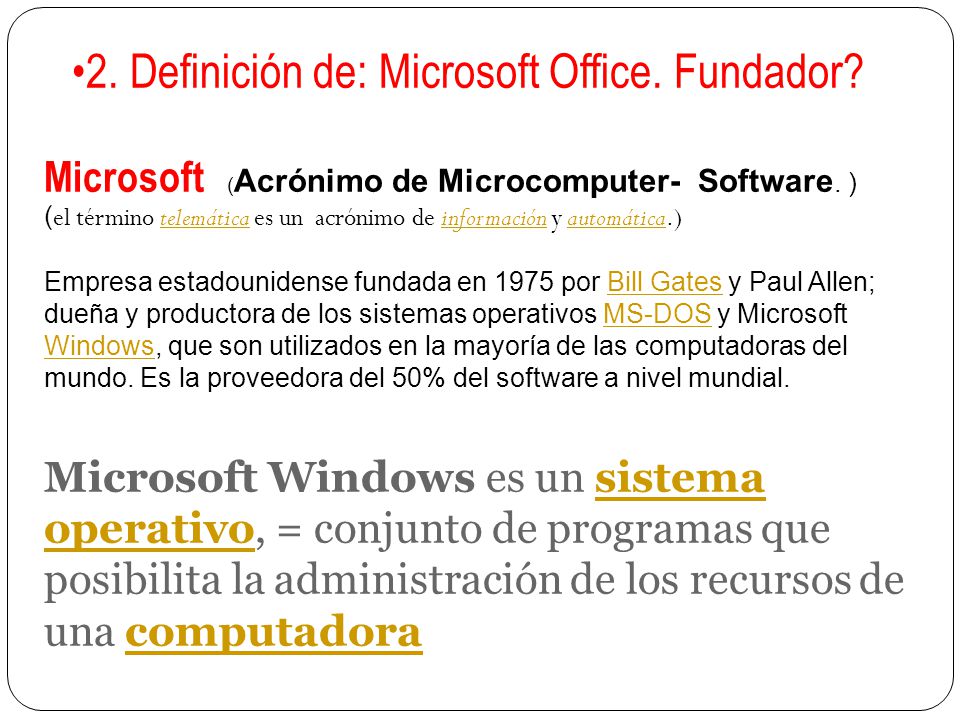 QUE ES :Microsoft, windows, Excel - ppt descargar