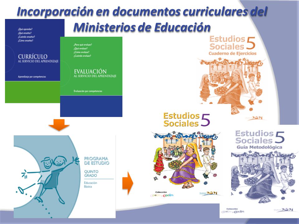 Incorporación en documentos curriculares del Ministerios de Educación