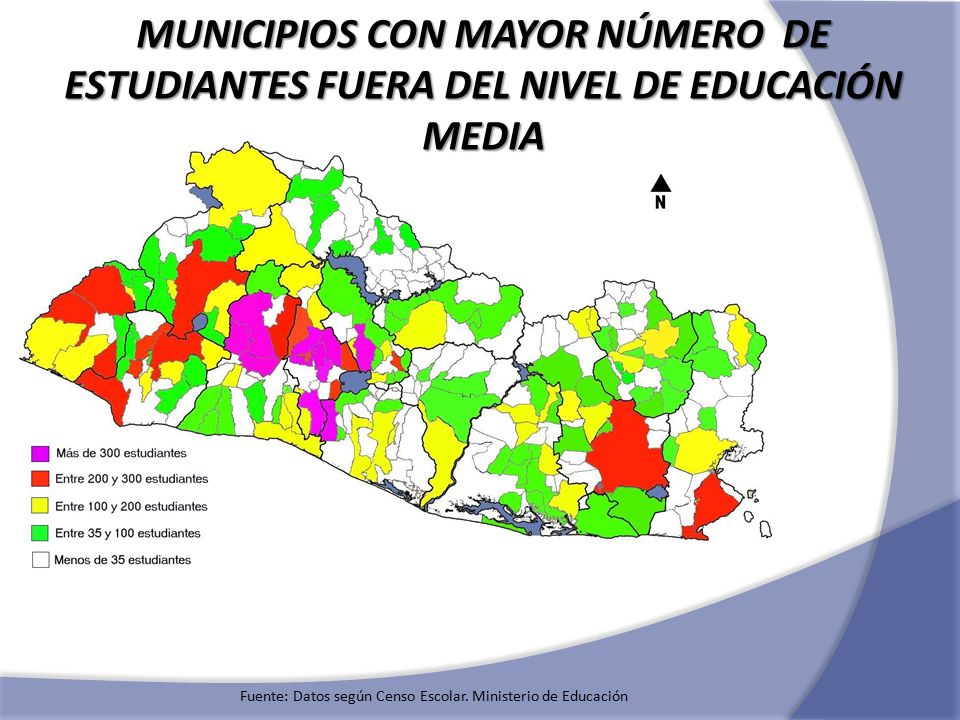 MUNICIPIOS CON MAYOR NÚMERO DE ESTUDIANTES FUERA DEL NIVEL DE EDUCACIÓN MEDIA