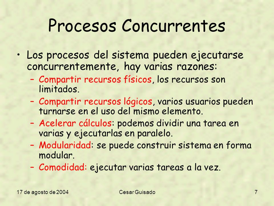 Procesos Concurrentes