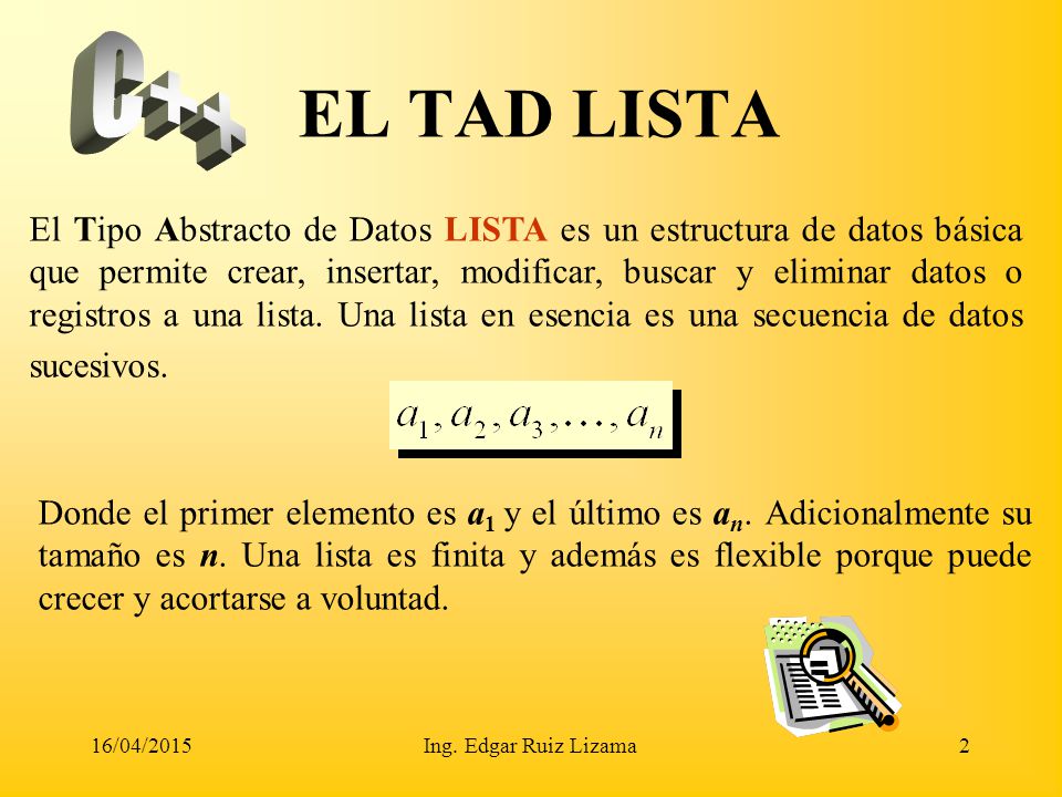 C++ EL TAD LISTA.