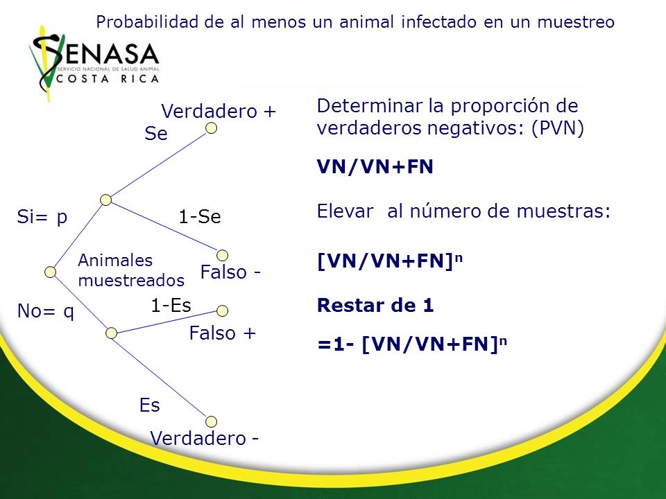 Probabilidad de al menos un animal infectado en un muestreo