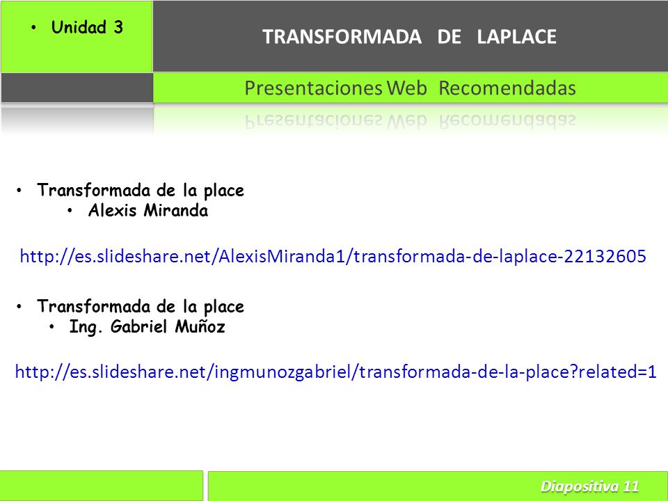 TRANSFORMADA DE LAPLACE