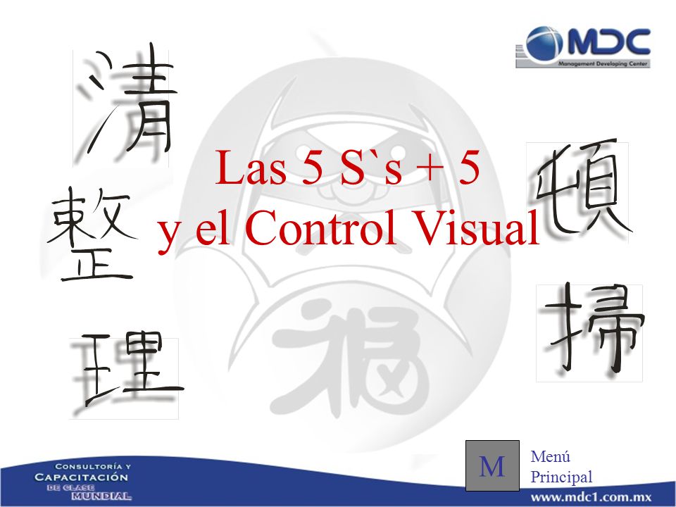 Las 5 S`s + 5 y el Control Visual M Menú Principal