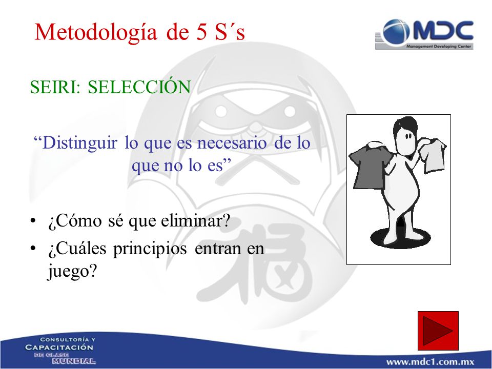 Distinguir lo que es necesario de lo que no lo es