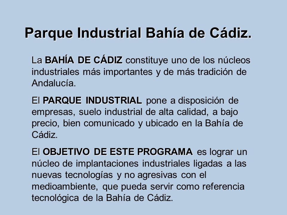 Parque Industrial Bahía de Cádiz.