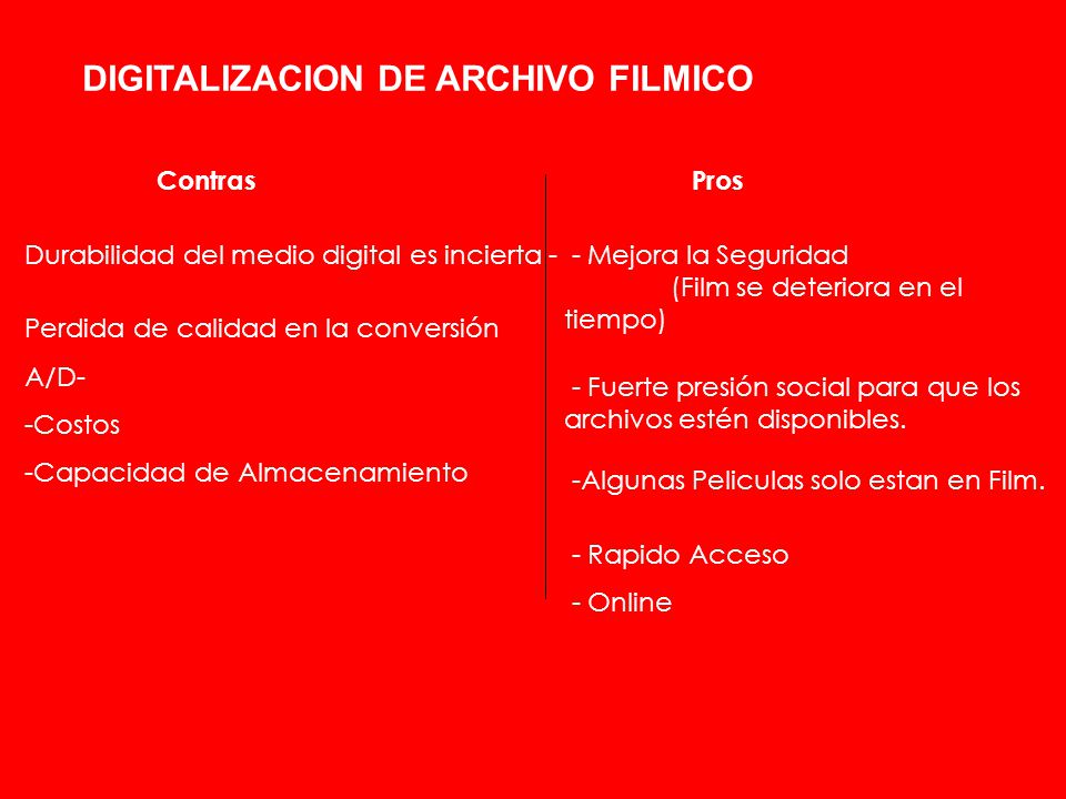DIGITALIZACION DE ARCHIVO FILMICO