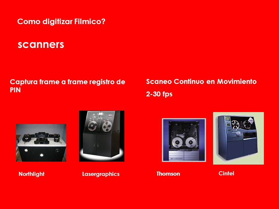 scanners Como digitizar Filmico Captura frame a frame registro de PIN
