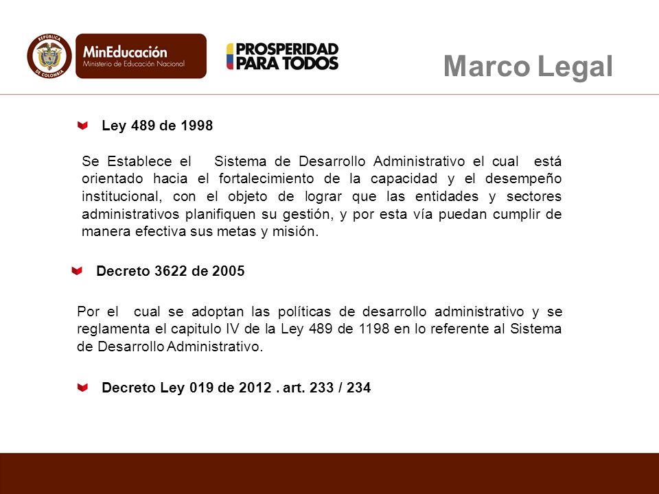 Marco Legal Ley 489 de