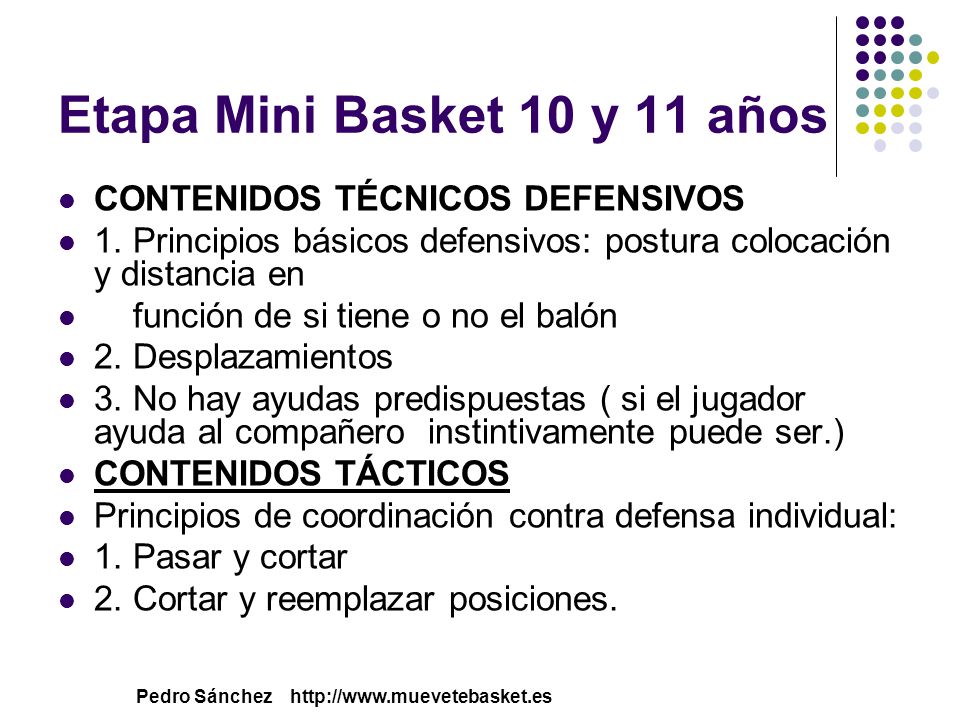 Etapa Mini Basket 10 y 11 años