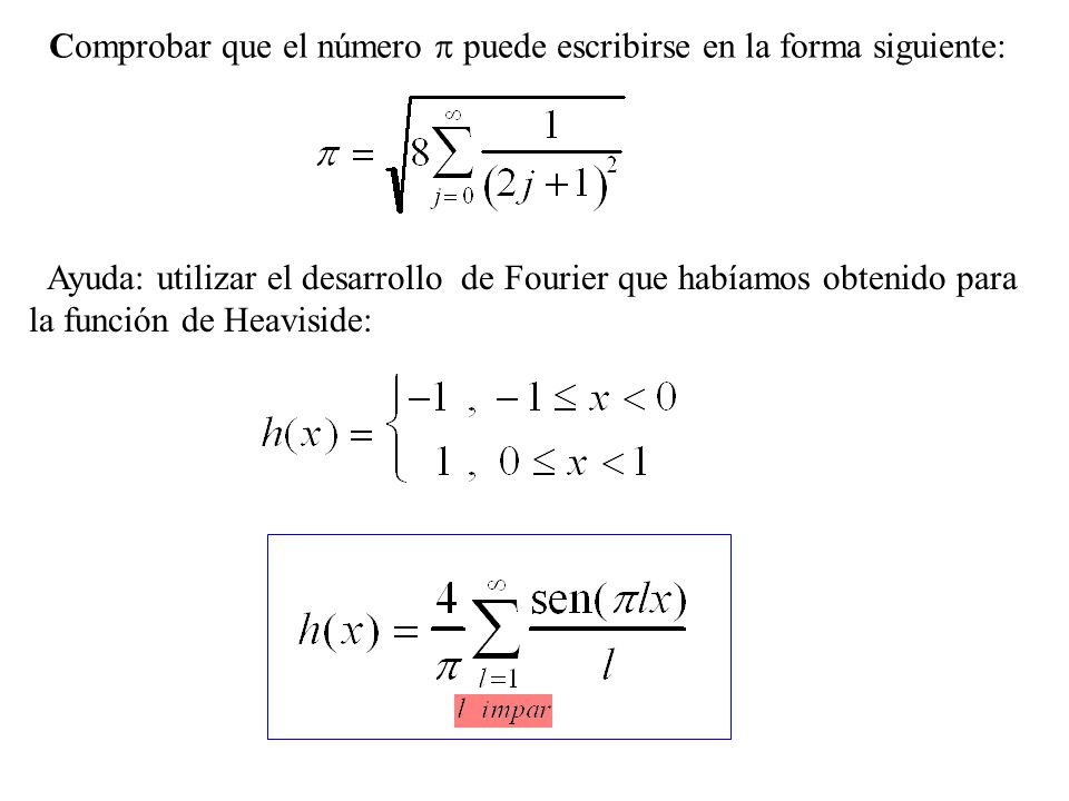 Comprobar que el número p puede escribirse en la forma siguiente: