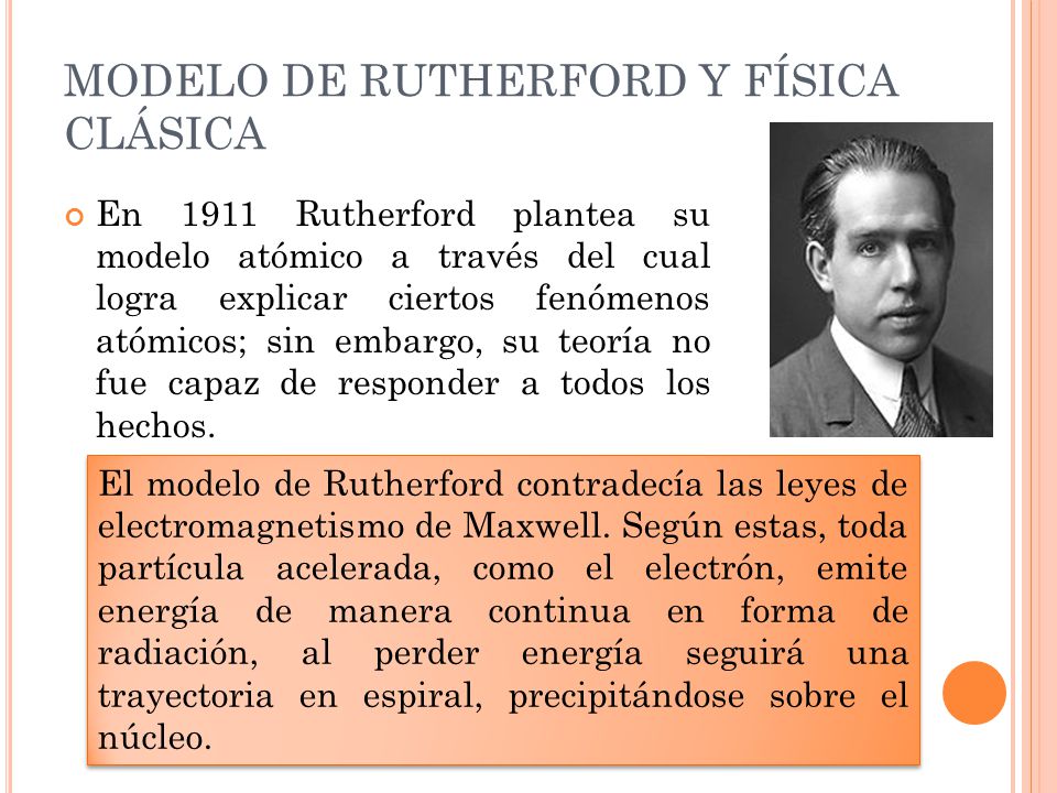 MODELO DE RUTHERFORD Y FÍSICA CLÁSICA