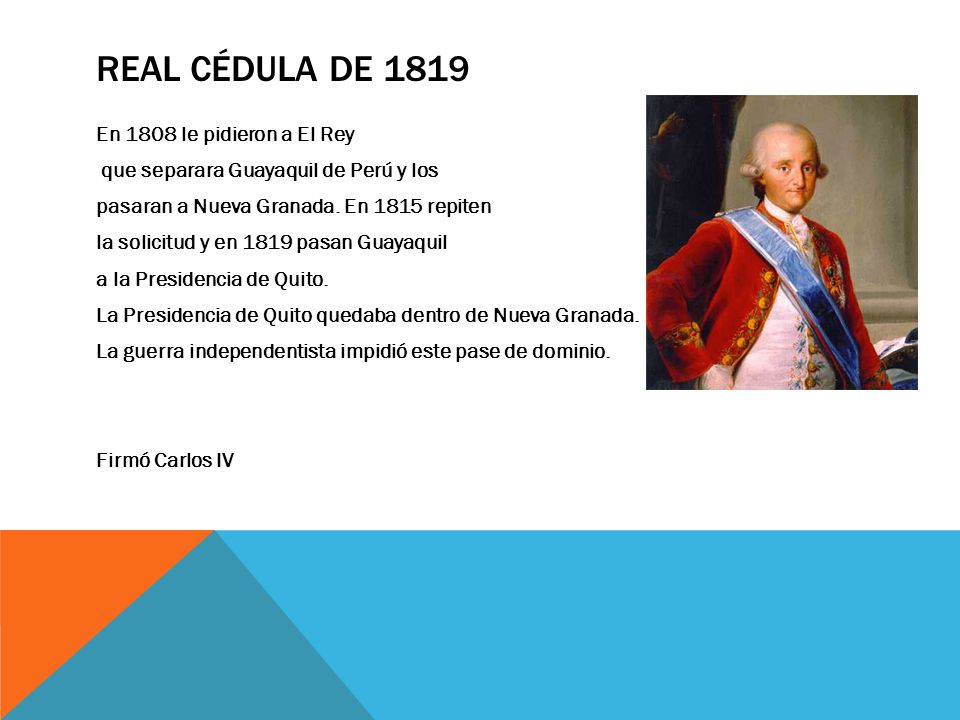 REAL CÉDULA DE 1819