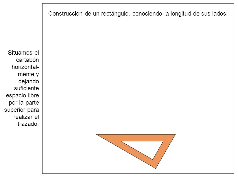 Construcción de un rectángulo, conociendo la longitud de sus lados: