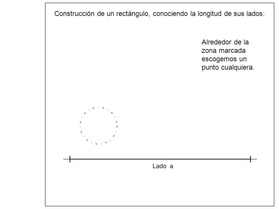 Construcción de un rectángulo, conociendo la longitud de sus lados: