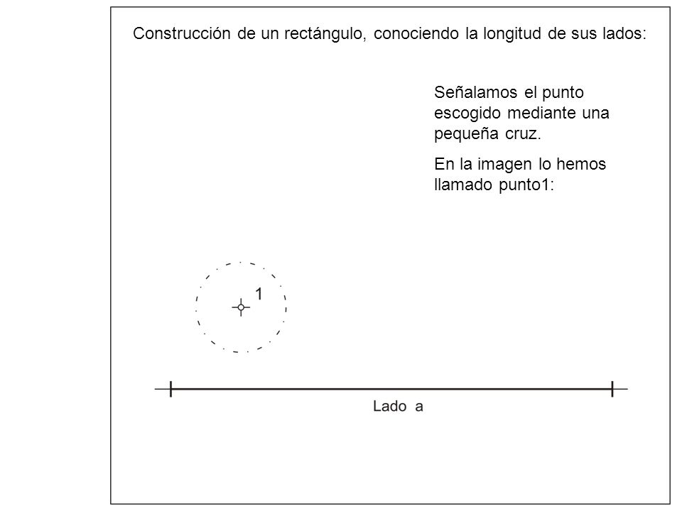 Construcción de un rectángulo, conociendo la longitud de sus lados: