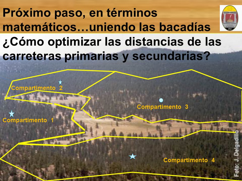 Próximo paso, en términos matemáticos…uniendo las bacadías ¿Cómo optimizar las distancias de las carreteras primarias y secundarias