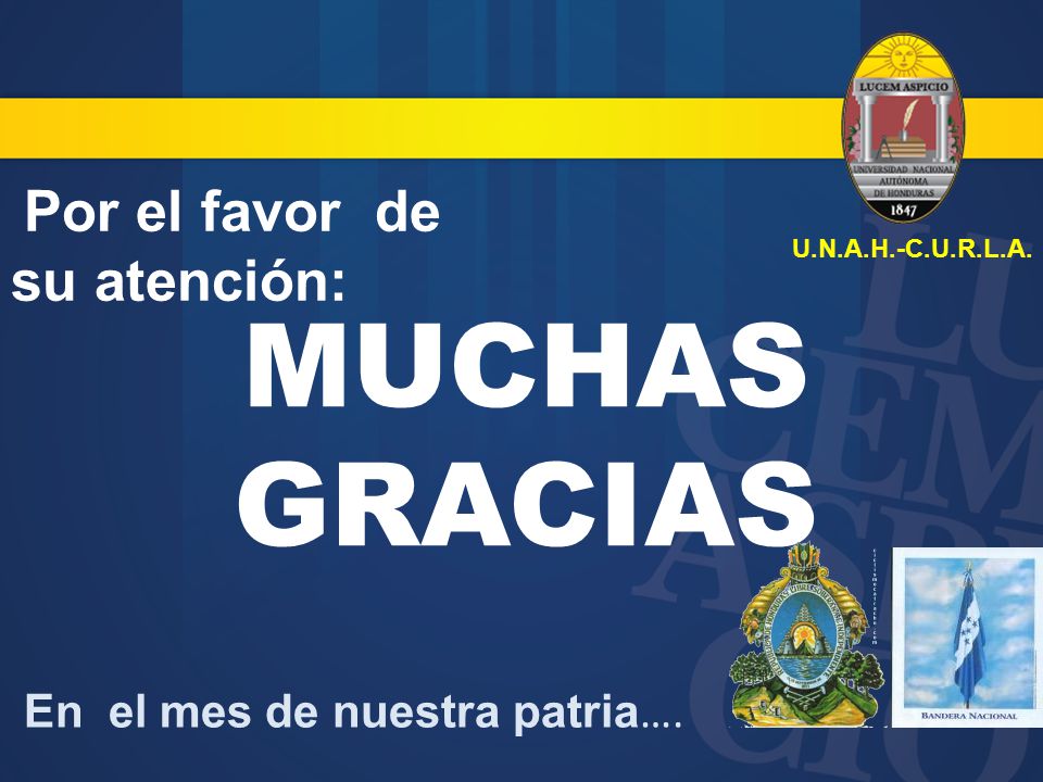 MUCHAS GRACIAS Por el favor de su atención: