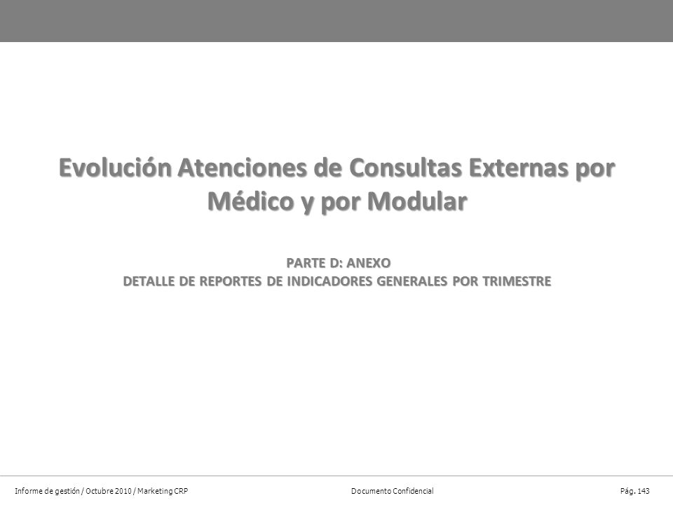Evolución Atenciones de Consultas Externas por Médico y por Modular PARTE D: ANEXO DETALLE DE REPORTES DE INDICADORES GENERALES POR TRIMESTRE