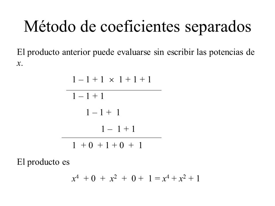 Método de coeficientes separados