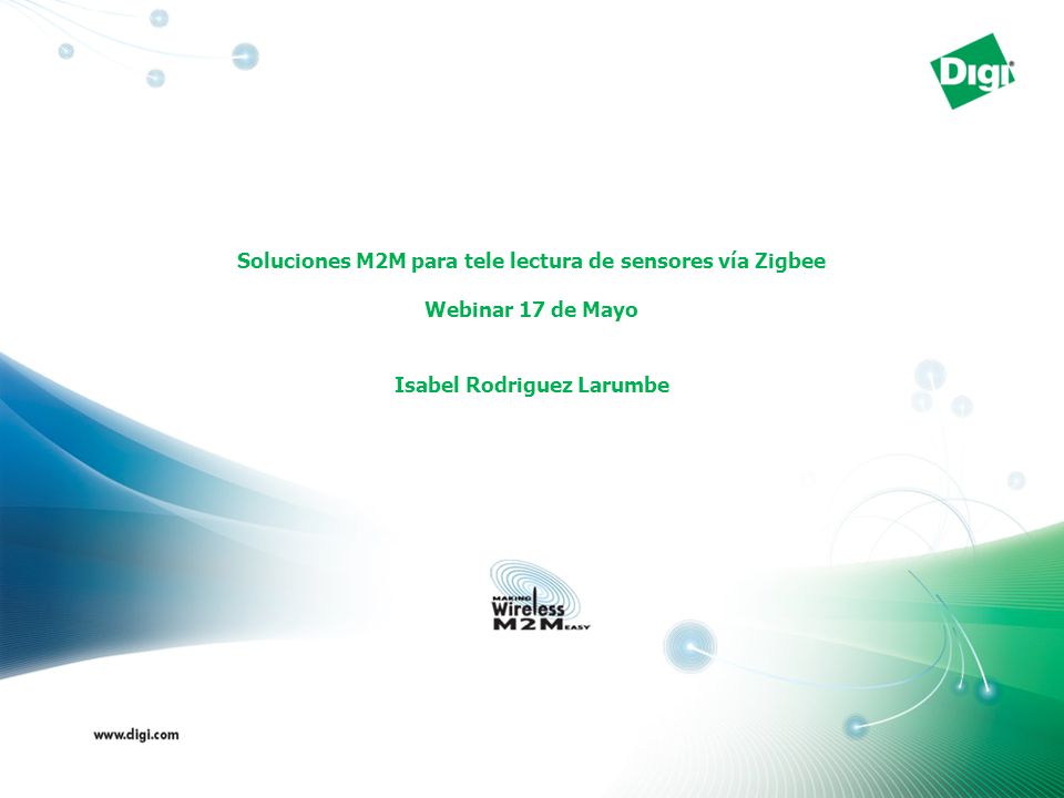 Soluciones M2M para tele lectura de sensores vía Zigbee