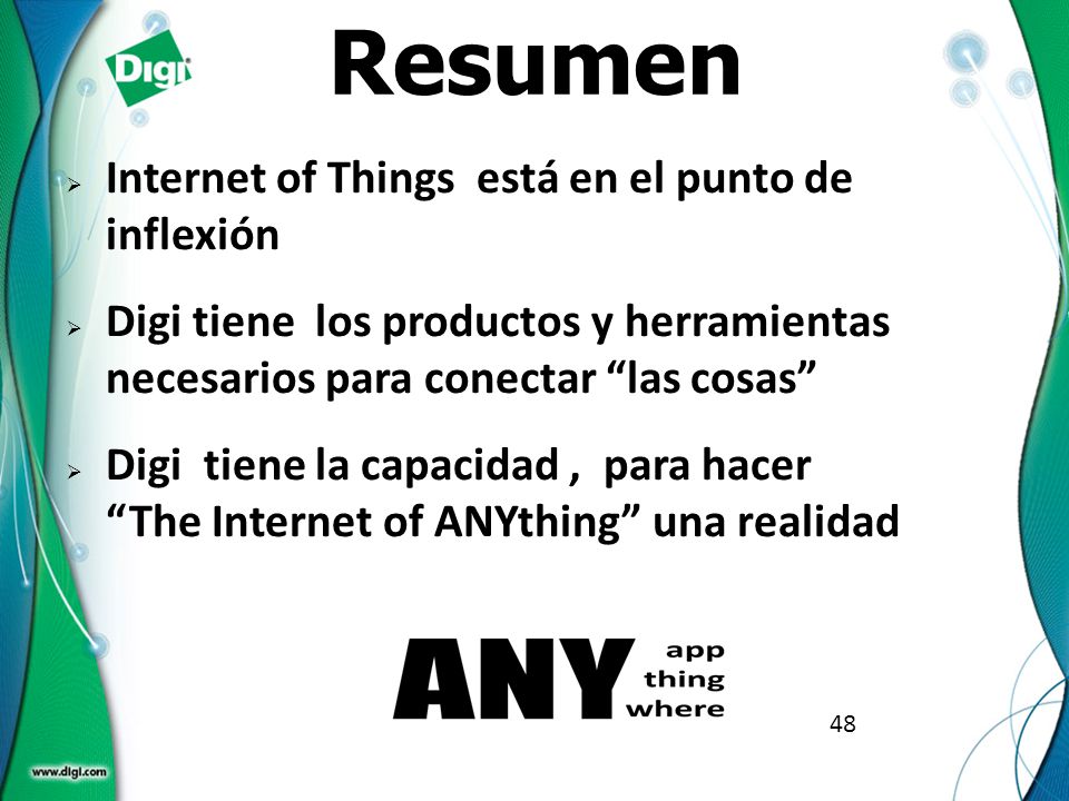 Resumen Internet of Things está en el punto de inflexión