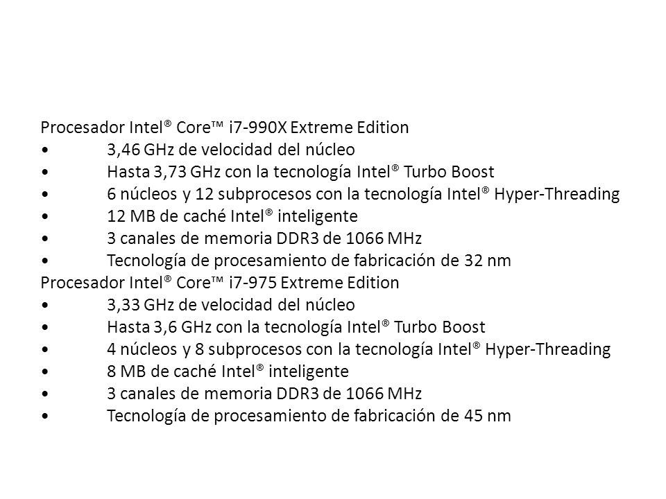 Procesador Intel® Core™ i7-990X Extreme Edition