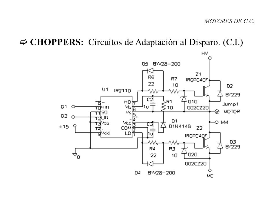  CHOPPERS: Circuitos de Adaptación al Disparo. (C.I.)