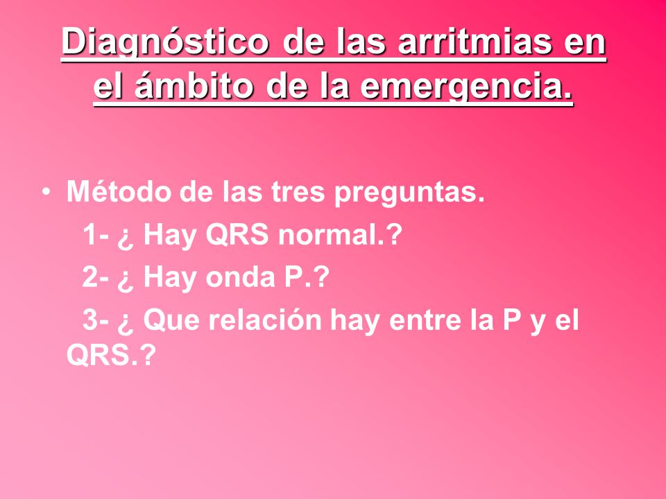 Diagnóstico de las arritmias en el ámbito de la emergencia.