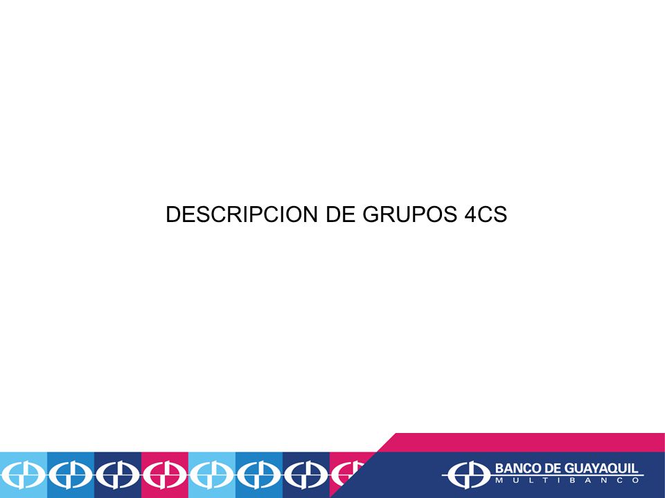 DESCRIPCION DE GRUPOS 4CS