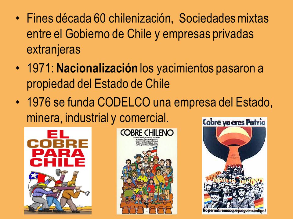 Fines década 60 chilenización, Sociedades mixtas entre el Gobierno de Chile y empresas privadas extranjeras