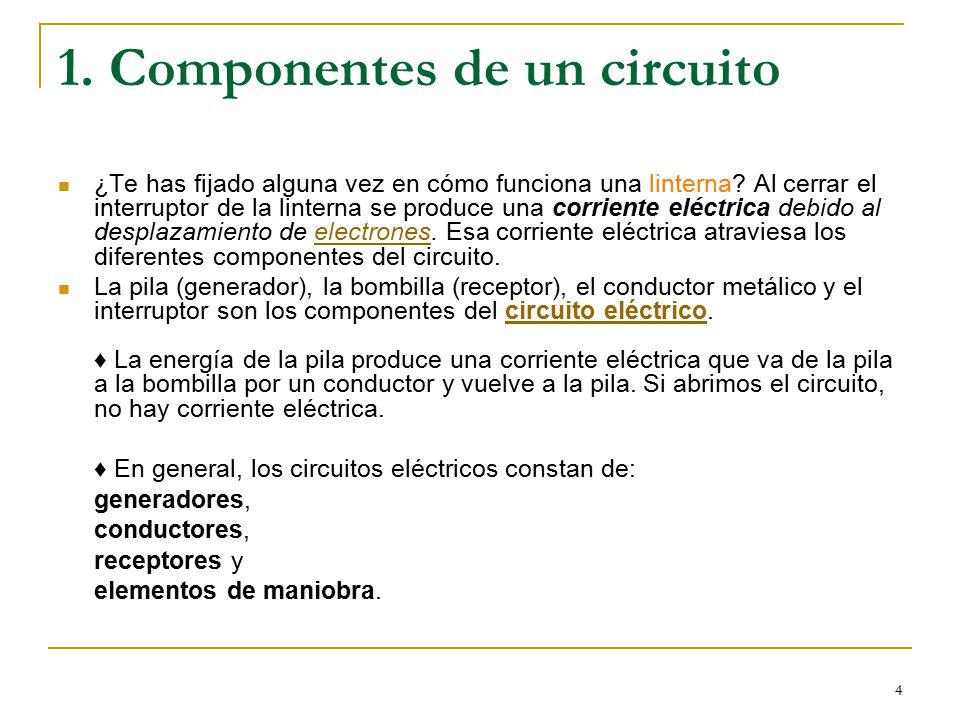 1. Componentes de un circuito