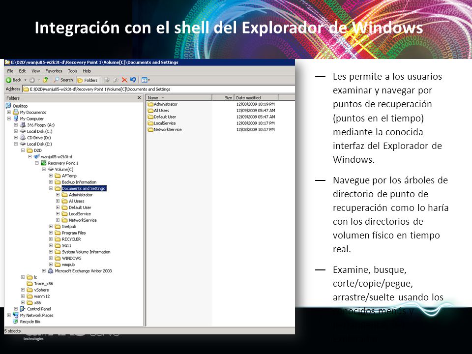 Integración con el shell del Explorador de Windows
