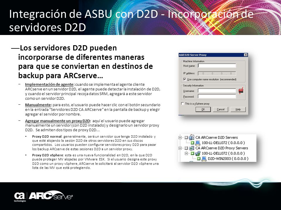 Integración de ASBU con D2D - Incorporación de servidores D2D