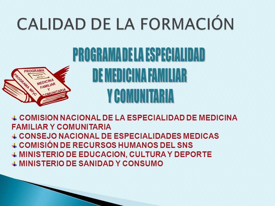 CALIDAD DE LA FORMACIÓN