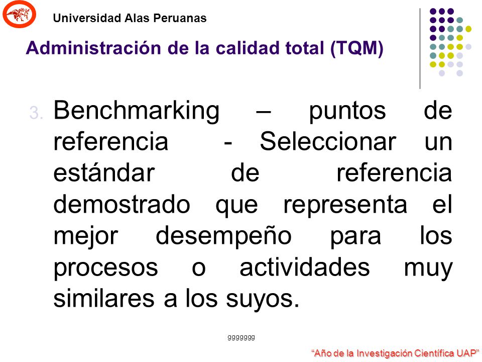 Administración de la calidad total (TQM)