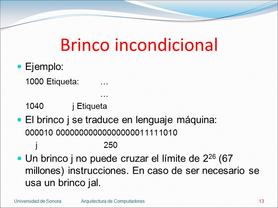 Brinco incondicional Ejemplo: 1000 Etiqueta: …