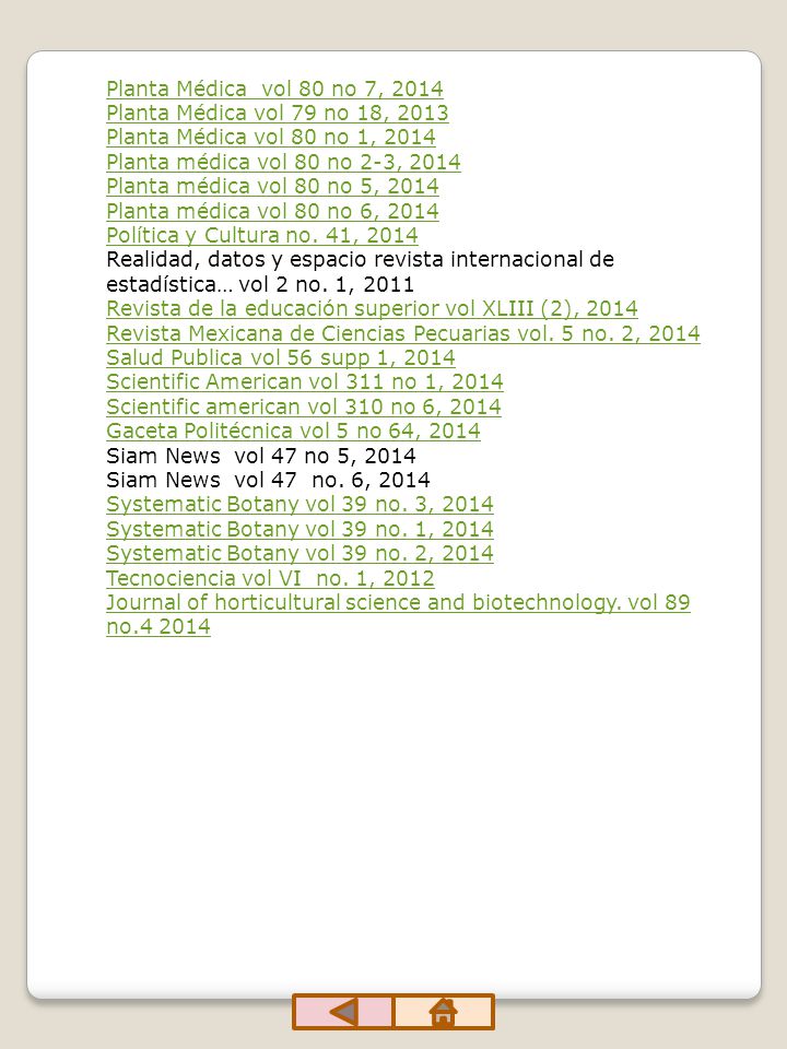 Planta Médica vol 80 no 7, 2014 Planta Médica vol 79 no 18, Planta Médica vol 80 no 1,
