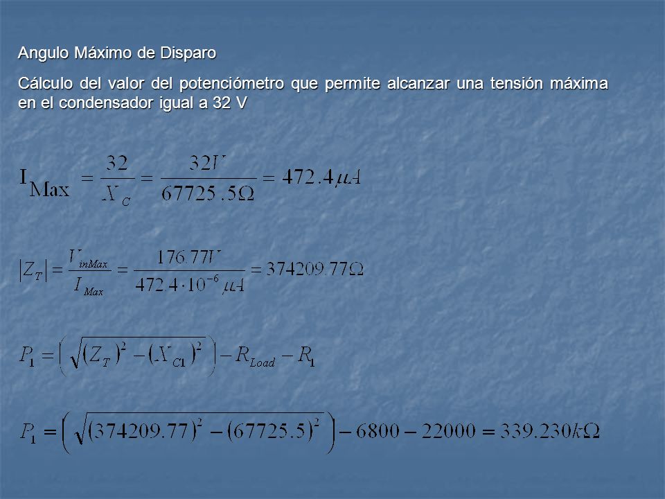 Angulo Máximo de Disparo