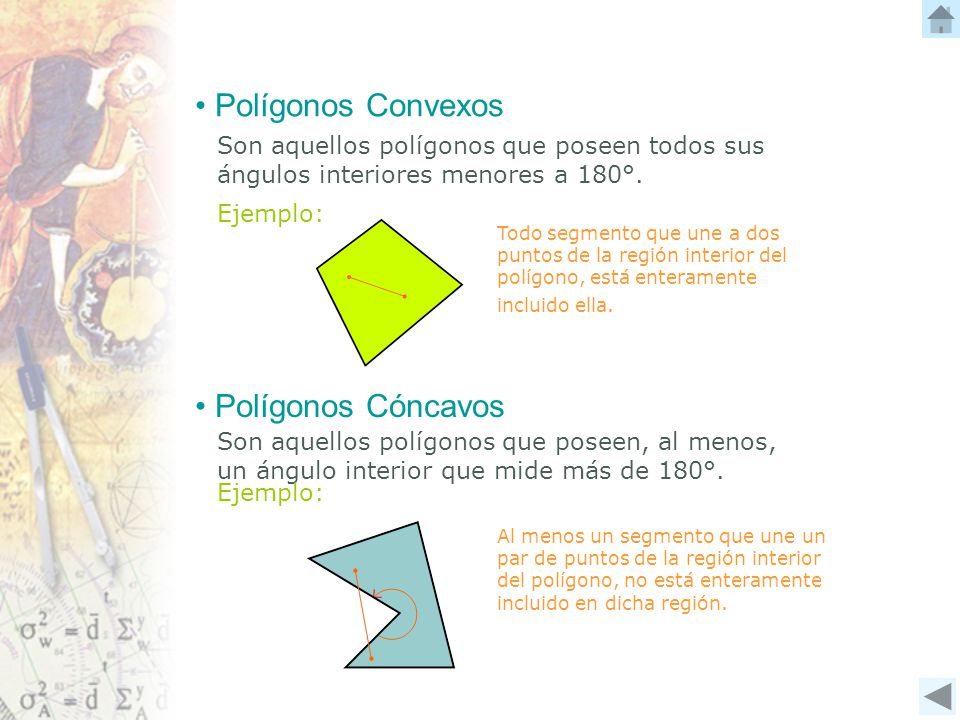 Polígonos Convexos Polígonos Cóncavos