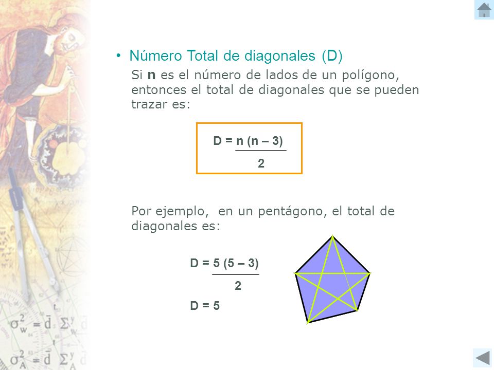Número Total de diagonales (D)