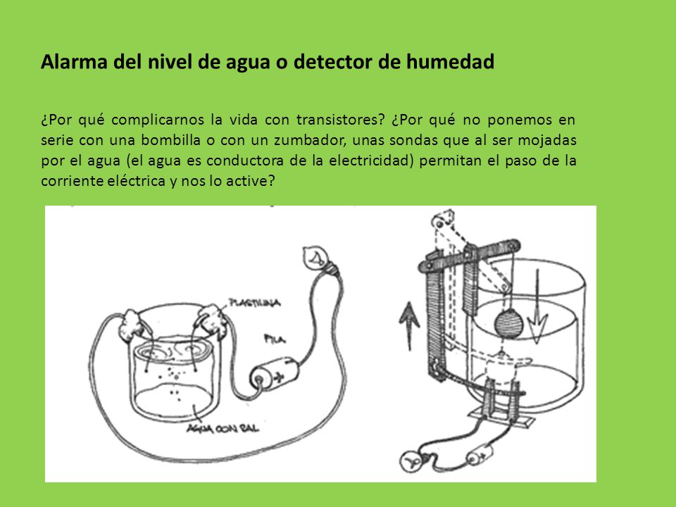 Alarma del nivel de agua o detector de humedad