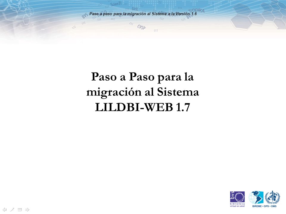 Paso a paso para la migración al Sistema a la Versión 1.6