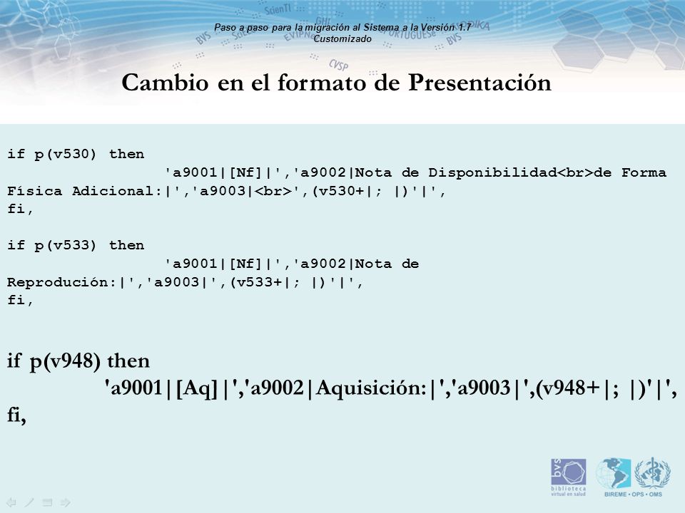Paso a paso para la migración al Sistema a la Versión 1.7 Customizado