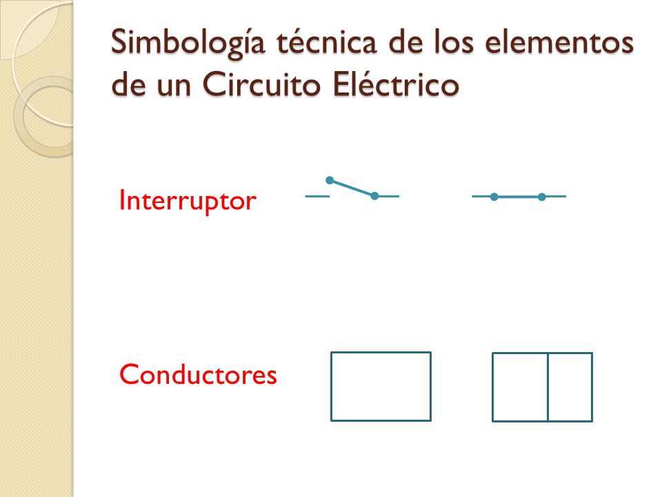 Simbología técnica de los elementos de un Circuito Eléctrico