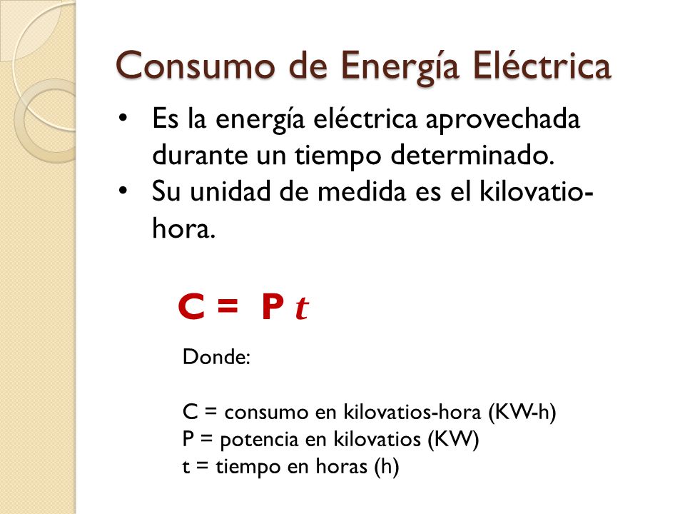 Consumo de Energía Eléctrica
