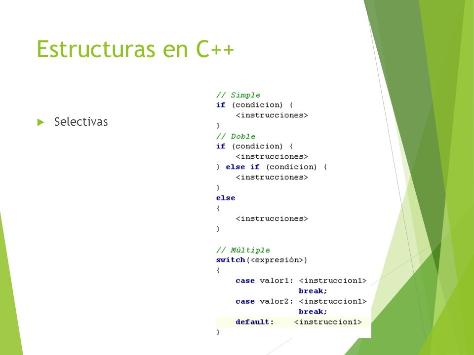 Estructuras en C++ Selectivas
