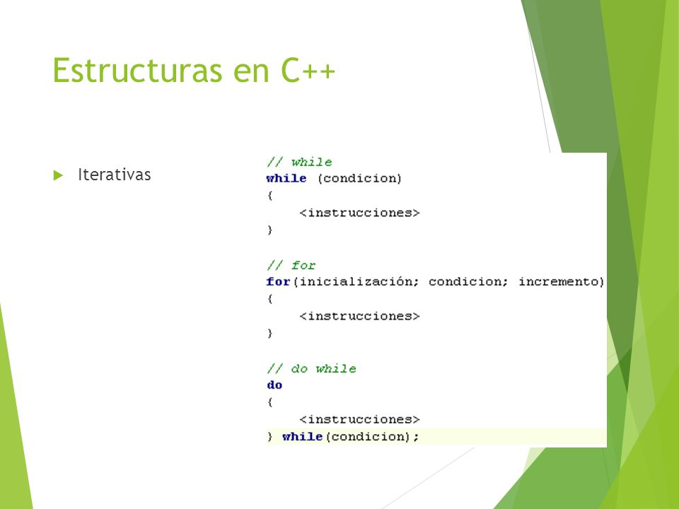 Estructuras en C++ Iterativas