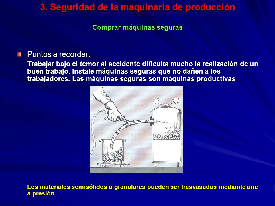 3. Seguridad de la maquinaria de producción Comprar máquinas seguras